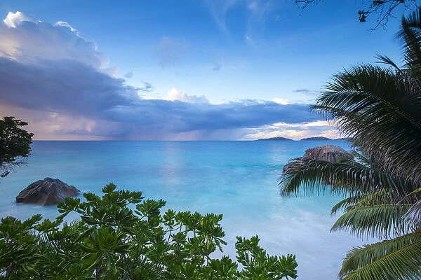 Tropical beach on La Digue, Seychelles