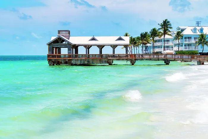 Framed Print : Tropical Pier Key West, Florida, USA Framed Print : Tropical Pier Key West, Florida, USA