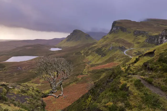 Framed Print : The Trotternish mountain range at the Quiraing, Isle of Skye, Scotland, UK. Autumn Framed Print : The Trotternish mountain range at the Quiraing, Isle of Skye, Scotland, UK. Autumn