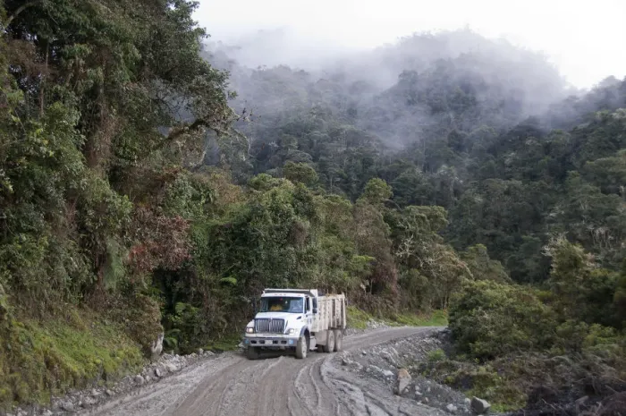 Framed Print : Truck on Route from Totoro to Inza, Colombia, South America Framed Print : Truck on Route from Totoro to Inza, Colombia, South America