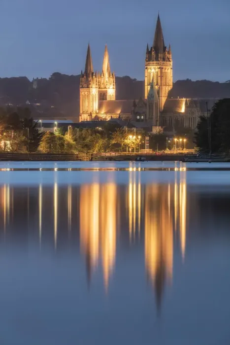 Framed Print : Truro Cathedral reflected in Truro River at dusk, Truro, Cornwall, England, UK Framed Print : Truro Cathedral reflected in Truro River at dusk, Truro, Cornwall, England, UK