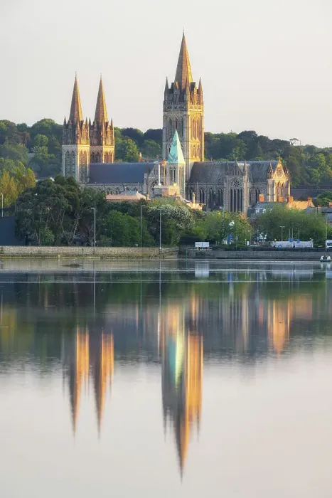 Framed Print : Truro Cathedral reflected in Truro River at high tide, Cornwall, England, UK Framed Print : Truro Cathedral reflected in Truro River at high tide, Cornwall, England, UK