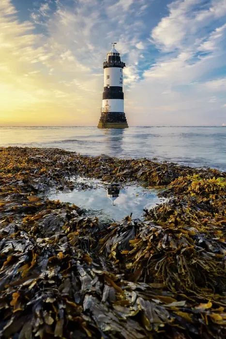 Framed Print : Trwyn Du Lighthouse at sunset, Llangoed, Gwynedd, Anglesey, Wales, Great Britain, United Kingdom Framed Print : Trwyn Du Lighthouse at sunset, Llangoed, Gwynedd, Anglesey, Wales, Great Britain, United Kingdom