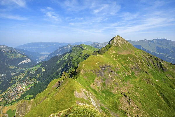 Tschuggen, Mannlichen and Lauberhorn, Wengen, Berner Oberland, Bernese Alps, Grindelwald