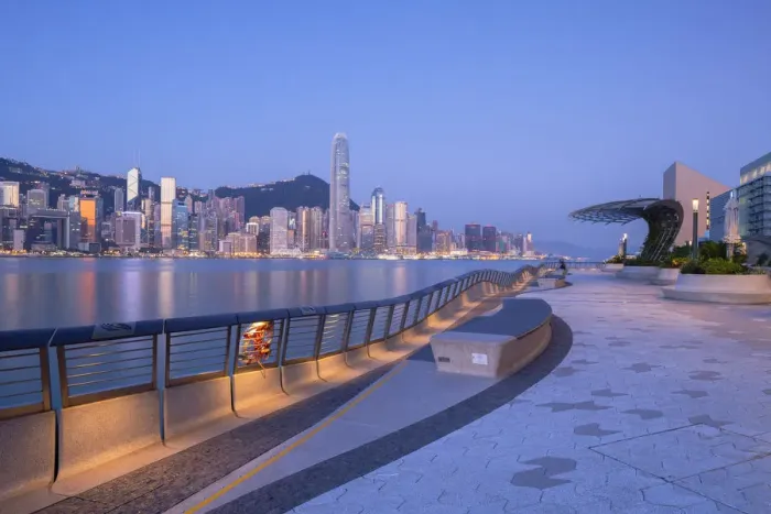 Framed Print : Tsim Sha Tsui promenade at dawn, Tsim Sha Tsui, Kowloon, Hong Kong Framed Print : Tsim Sha Tsui promenade at dawn, Tsim Sha Tsui, Kowloon, Hong Kong