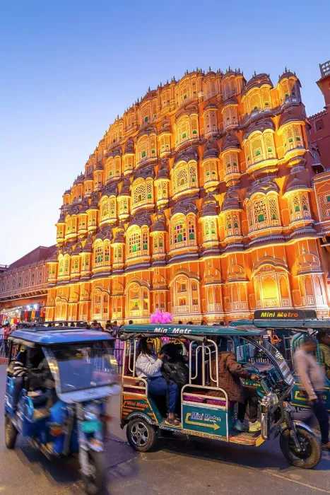 Framed Print : Tuk Tuks In Front of Hawa Mahal at Dusk, Jaipur, Rajasthan, India, South Asia Framed Print : Tuk Tuks In Front of Hawa Mahal at Dusk, Jaipur, Rajasthan, India, South Asia
