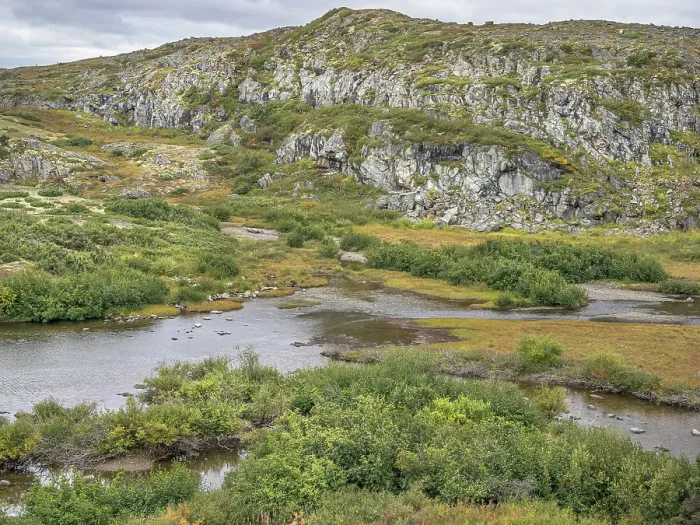 Framed Print : Tundra habitat and small stream near the Anderson Esker in Nunavik, Quebec, Canada Framed Print : Tundra habitat and small stream near the Anderson Esker in Nunavik, Quebec, Canada