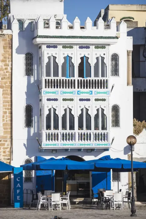 Framed Print : Tunisia, Bizerte, Cafe at The old port Framed Print : Tunisia, Bizerte, Cafe at The old port