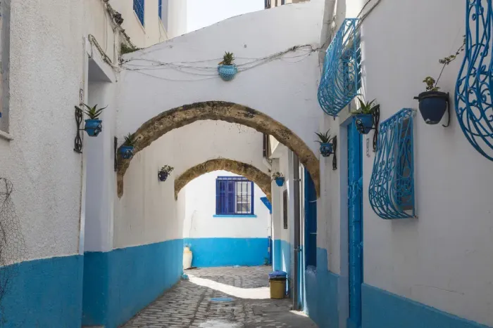 Framed Print : Tunisia, Bizerte, Cobbled street in the Medina Framed Print : Tunisia, Bizerte, Cobbled street in the Medina