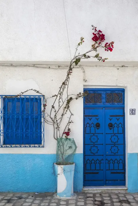 Framed Print : Tunisia, Bizerte, House in the Medina Framed Print : Tunisia, Bizerte, House in the Medina
