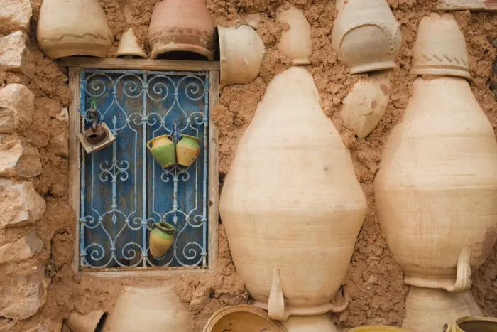 Framed Print : Tunisia, Jerba Island, Guellala, locally produced pottery for sale Framed Print : Tunisia, Jerba Island, Guellala, locally produced pottery for sale