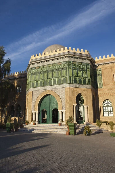 Tunisia, The Jerid Area, Tozeur, Dar Charait Museum, exterior