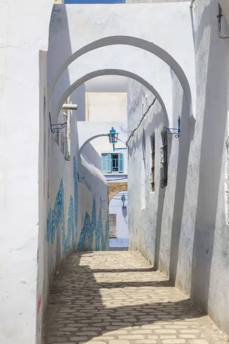 Framed Print : Tunisia, Kairouan, Coppled path in the Madina Framed Print : Tunisia, Kairouan, Coppled path in the Madina