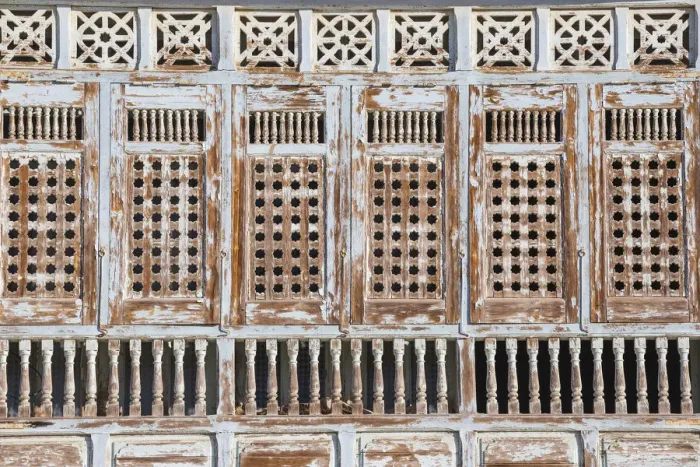 Framed Print : Tunisia, Kairouan, Decorative wooden window of house in the Madina Framed Print : Tunisia, Kairouan, Decorative wooden window of house in the Madina