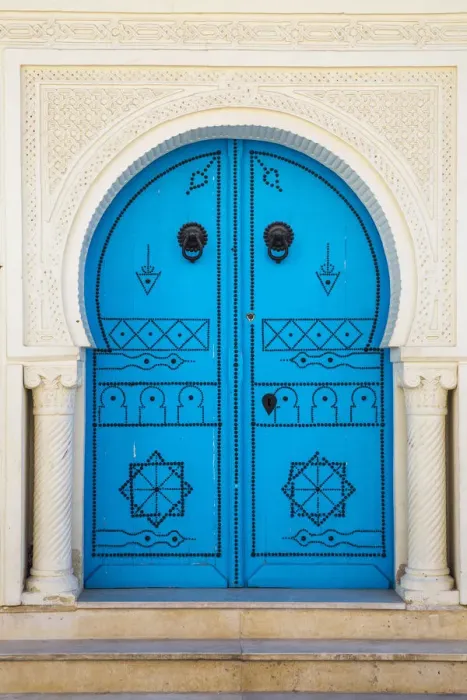 Framed Print : Tunisia, Kairouan, Madina, Blue door Framed Print : Tunisia, Kairouan, Madina, Blue door