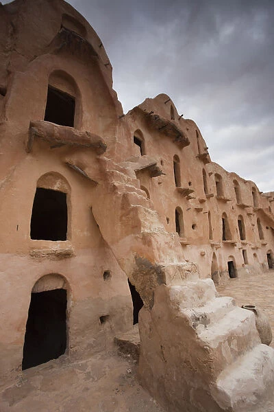 Tunisia, Ksour Area, Ksar Ouled Soltane, ruins of ancient grain storage ksar building