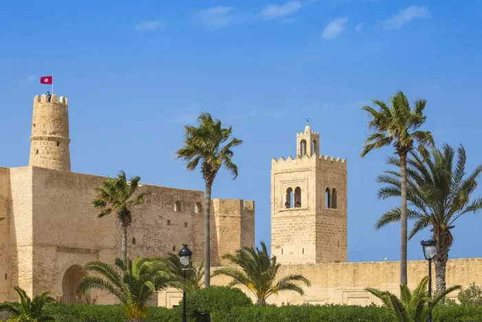 Framed Print : Tunisia, Monastir, Fort and The Great Mosque Framed Print : Tunisia, Monastir, Fort and The Great Mosque