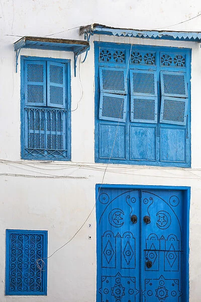 Tunisia, Picturesque whitewashed village of Sidi Bou Said