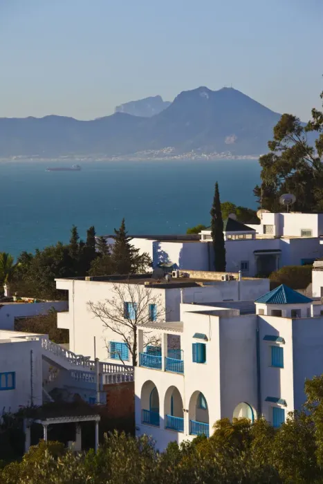 Framed Print : Tunisia, Sidi Bou Said, village detail