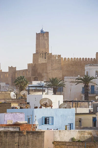 Tunisia, Sousse, View across madina towards archaeological museum