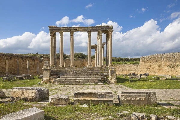 Tunisia, Teboursouk, Dougga archaeological site, Temple of Caelestis