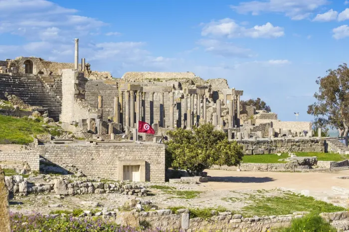 Framed Print : Tunisia, Teboursouk, Dougga archaeological site, Roman Amphitheatre Framed Print : Tunisia, Teboursouk, Dougga archaeological site, Roman Amphitheatre