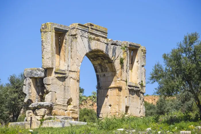 Framed Print : Tunisia, Teboursouk, Dougga archaeological site, Arch of Alexander Severus Framed Print : Tunisia, Teboursouk, Dougga archaeological site, Arch of Alexander Severus