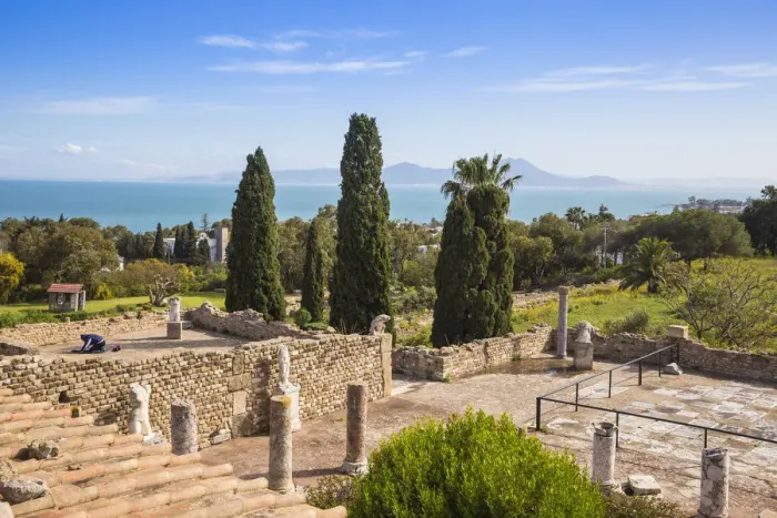 Framed Print : Tunisia, Tunis, Carthage, Roman Villas