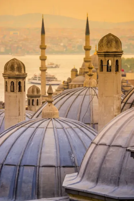 Framed Print : Turkey, Istanbul, Sultanahmet, domes of the Suleymaniye Mosque (Suleymaniye Camii) Framed Print : Turkey, Istanbul, Sultanahmet, domes of the Suleymaniye Mosque (Suleymaniye Camii)