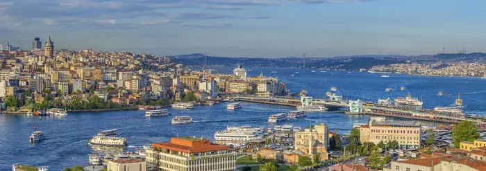 Framed Print : Turkey, Istanbul, View over Beyoglu and Sultanahmet Districts, The Golden Horn Framed Print : Turkey, Istanbul, View over Beyoglu and Sultanahmet Districts, The Golden Horn