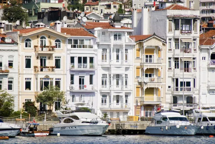 Framed Print : Turkish houses in Bebek district. Istanbul, Turkey Framed Print : Turkish houses in Bebek district. Istanbul, Turkey