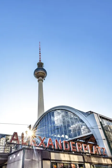 Framed Print : TV Tower and train station, Alexanderplatz, Berlin, Germany
