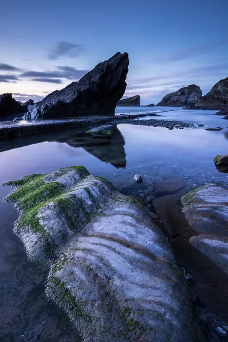 Framed Print : Twilight at Combe Martin on the north Devon coast, Exmoor National Park, Devon, England. Winter (February) 2024 Framed Print : Twilight at Combe Martin on the north Devon coast, Exmoor National Park, Devon, England. Winter (February) 2024