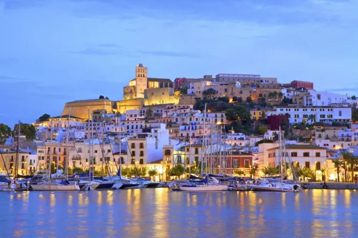 Framed Print : Twilight Over Old Ibiza Town, Ibiza, Balearic Islands, Spain Framed Print : Twilight Over Old Ibiza Town, Ibiza, Balearic Islands, Spain