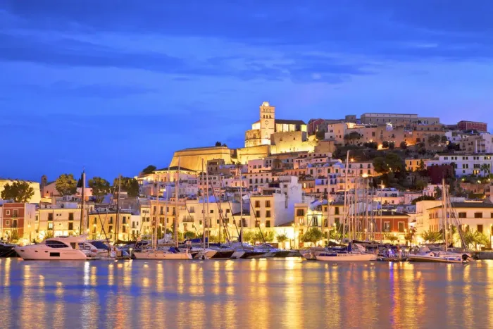 Framed Print : Twilight Over Old Ibiza Town, Ibiza, Balearic Islands, Spain Framed Print : Twilight Over Old Ibiza Town, Ibiza, Balearic Islands, Spain