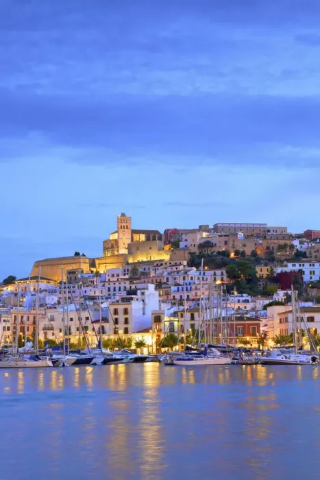 Framed Print : Twilight Over Old Ibiza Town, Ibiza, Balearic Islands, Spain Framed Print : Twilight Over Old Ibiza Town, Ibiza, Balearic Islands, Spain