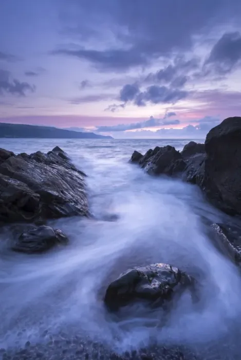 Framed Print : Twilight over Porlock Bay, Exmoor National Park, Somerset, England. Summer (August) Framed Print : Twilight over Porlock Bay, Exmoor National Park, Somerset, England. Summer (August)