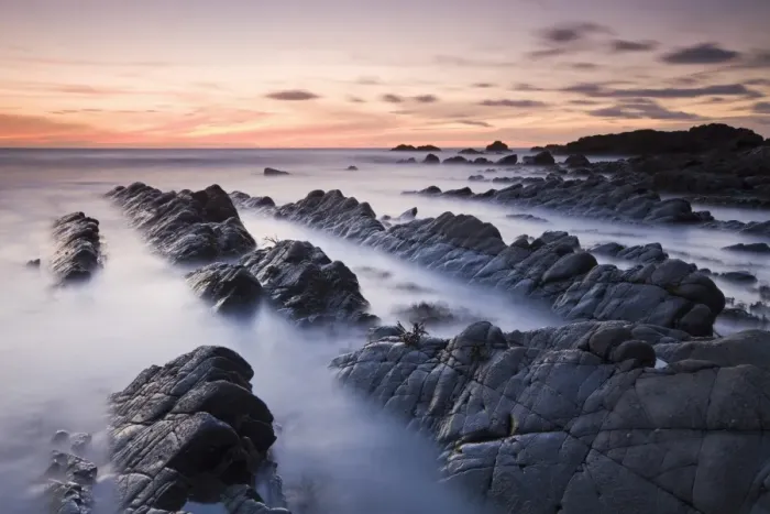 Framed Print : Twilight from the rocky shores of Hartland Quay in North Devon, England. Autumn Framed Print : Twilight from the rocky shores of Hartland Quay in North Devon, England. Autumn