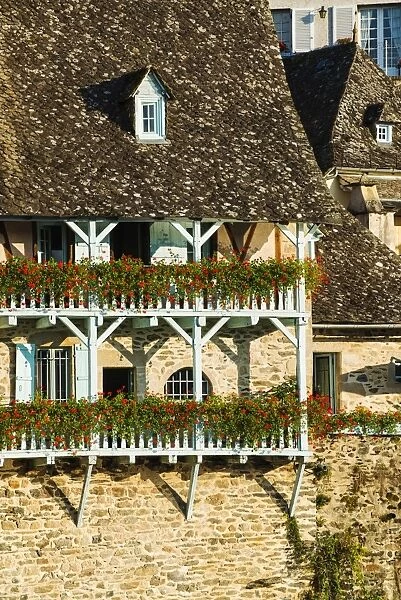 Typical architecture in Argentat, Limousin, France