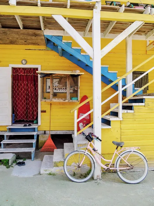 Framed Print : Typical House at Caye Caulker Village, Caye Caulker, Belize District, Belize Framed Print : Typical House at Caye Caulker Village, Caye Caulker, Belize District, Belize