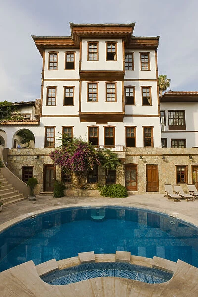 Typical Ottoman house in the historic district of Kaleici, Antalya, Anatolia, Turkey