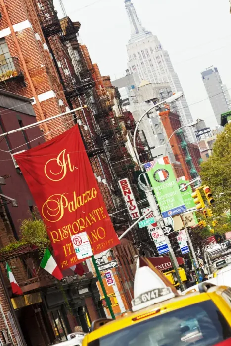 Framed Print : Typical Street Scene in Little Italy, Manhattan, New York, USA Framed Print : Typical Street Scene in Little Italy, Manhattan, New York, USA