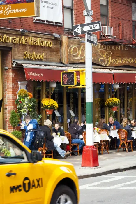 Framed Print : Typical Street Scene in Little Italy, Manhattan, New York, USA