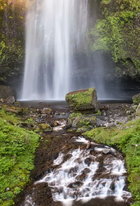 Framed Print : U. S. A. Oregon, Multnomah Falls