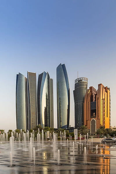 UAE, Abu Dhabi, City Center Skyline