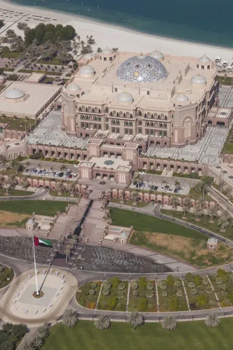 Framed Print : UAE, Abu Dhabi, Emirates Palace Hotel, aerial view Framed Print : UAE, Abu Dhabi, Emirates Palace Hotel, aerial view