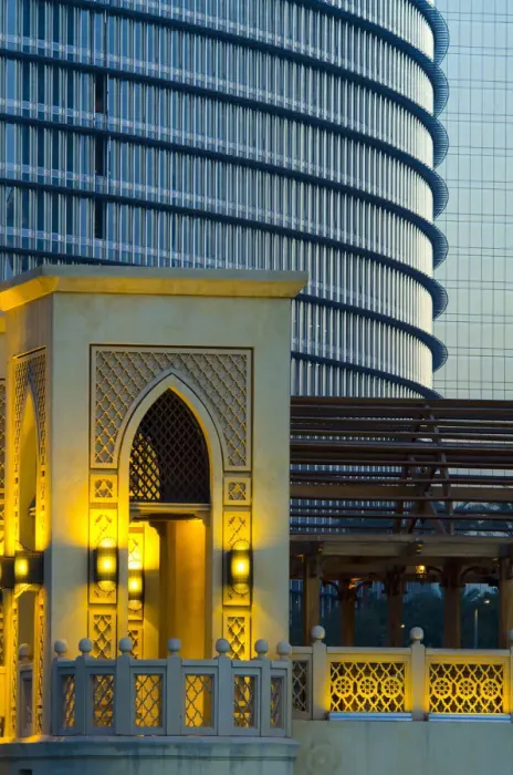 Framed Print : UAE, Dubai, base of the Burj Khalifa and Dubai Mall complex Framed Print : UAE, Dubai, base of the Burj Khalifa and Dubai Mall complex