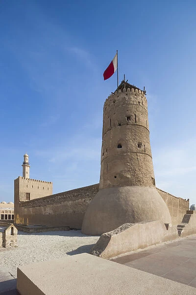 UAE, Dubai, Bur Dubai, Dubai Museum, exterior of Al Fahidi Fort, built in 1799
