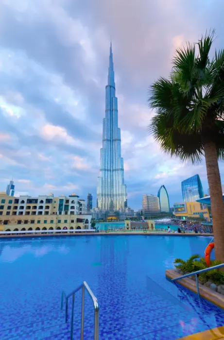 Framed Print : UAE, Dubai, Burj Khalifa from The Address Downtown Hotel Framed Print : UAE, Dubai, Burj Khalifa from The Address Downtown Hotel
