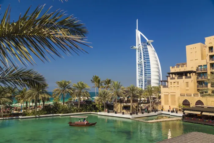 Framed Print : UAE, Dubai, Burj Khalifa from Madinat Jumeirah Gardens Framed Print : UAE, Dubai, Burj Khalifa from Madinat Jumeirah Gardens
